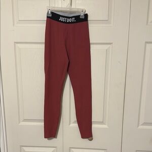 Nike Red Athletic Leggings